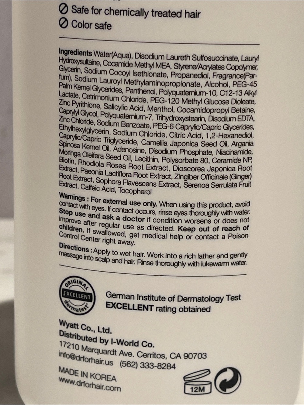 Dr.FORHAIR Folligen Original Shampoo - Help to reduce hair loss & Thinning hair. - Picture 4 of 5